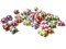 100 9mm Mixed Color Rainbow Teddy Bear Beads Plastic Animal Beads Kawaii Beads Small Cute Toy Beads
